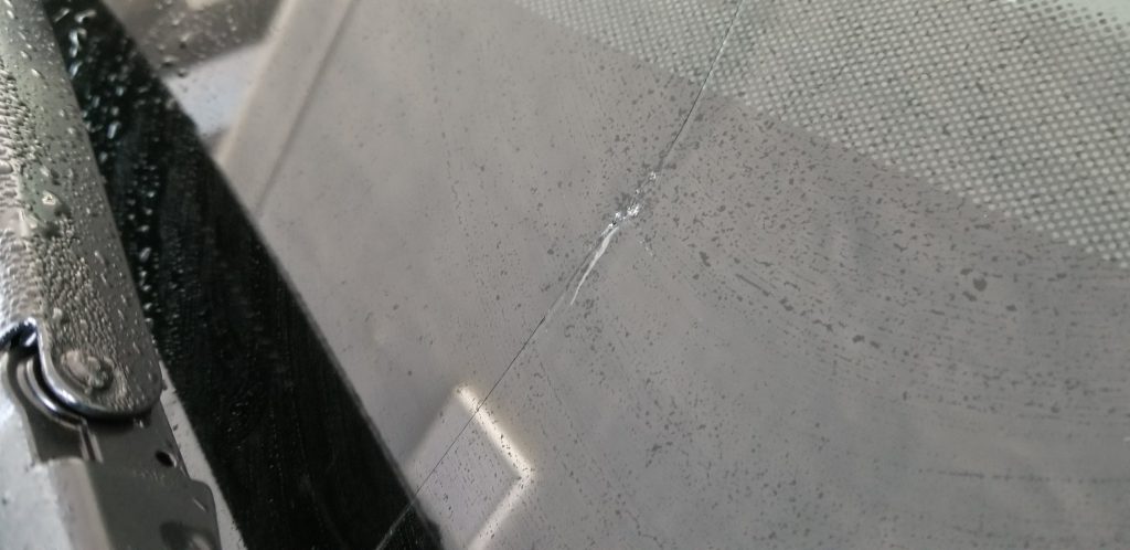 1351 Miles - Stress crack in windshield