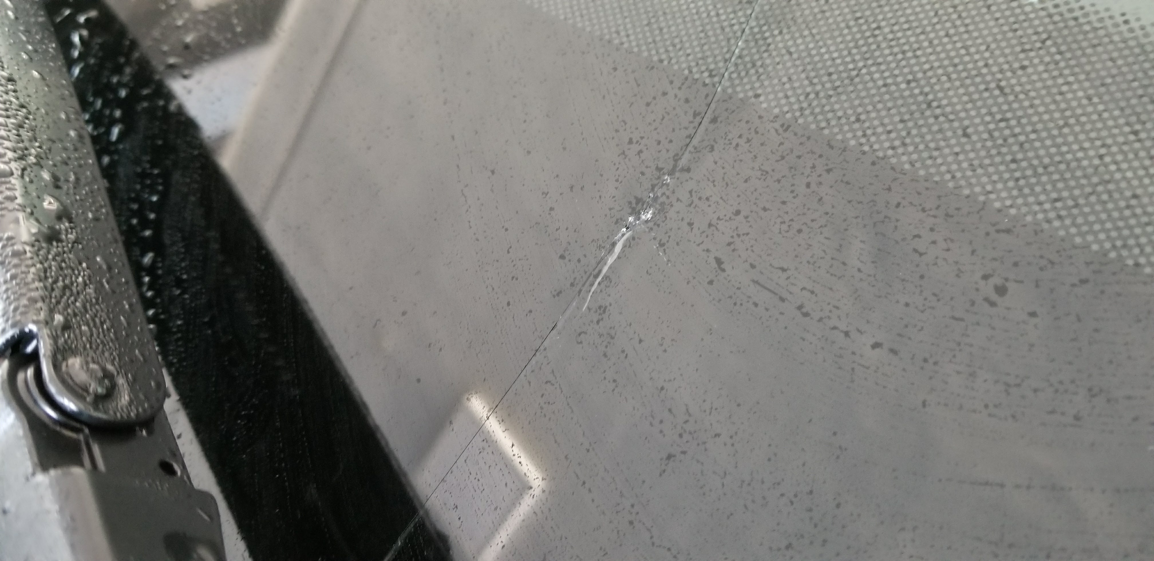 1351 Miles – Stress crack in windshield